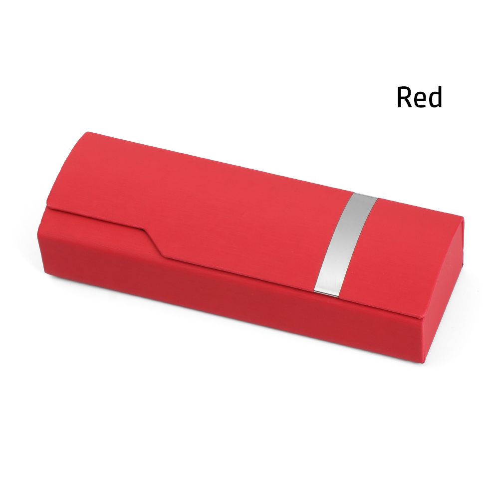 Women Leather PU Reading Eyewear Case Eyewear Protector Steel Ribbon Glasses Box Myopia Glasses Box
