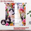 2D flat Photography Backdrop Tapestry Cute Kittens Among Flowers 100% Polyester Party Decorations for New Year celebration