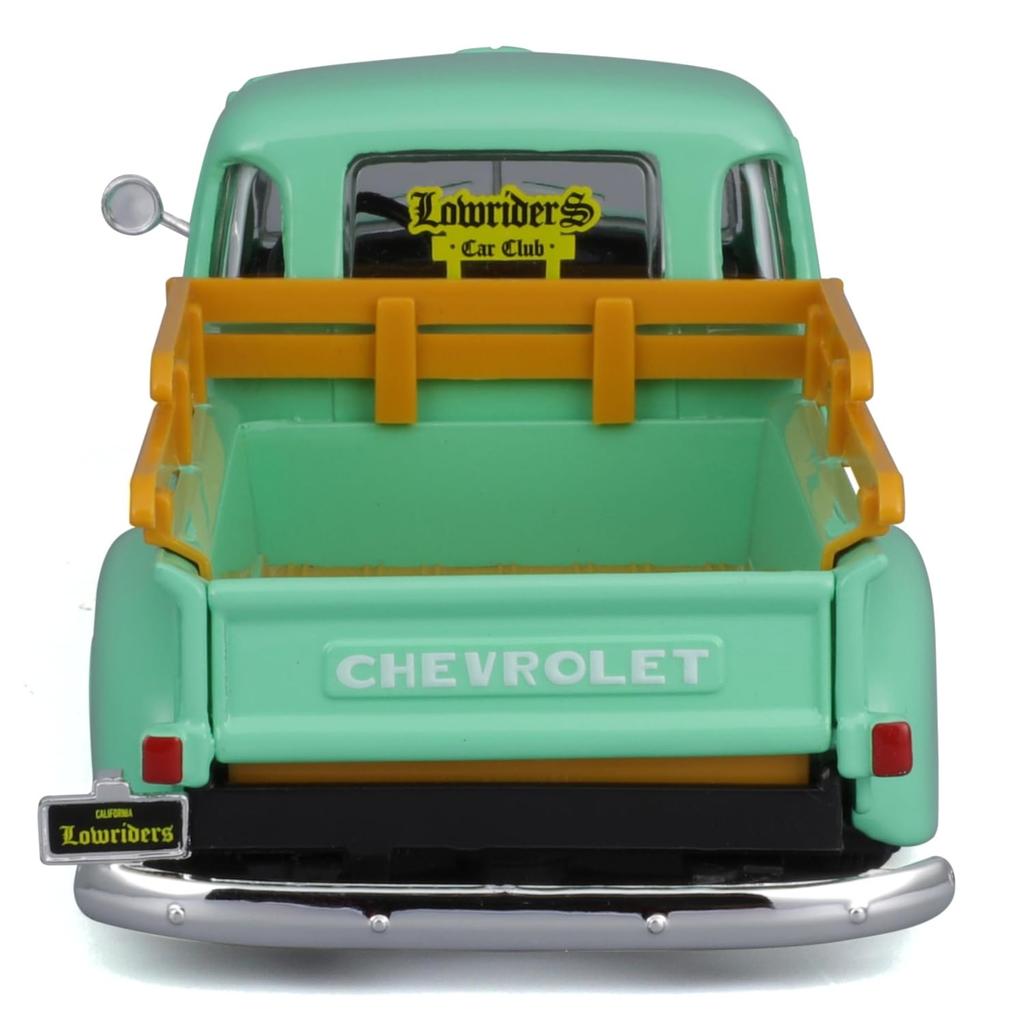 Maisto 1/25 Scale Chevrolet 3100 Pickup 1950 Green Custom Lowriders Series / Diecast Model Car, Finished Product 32545
