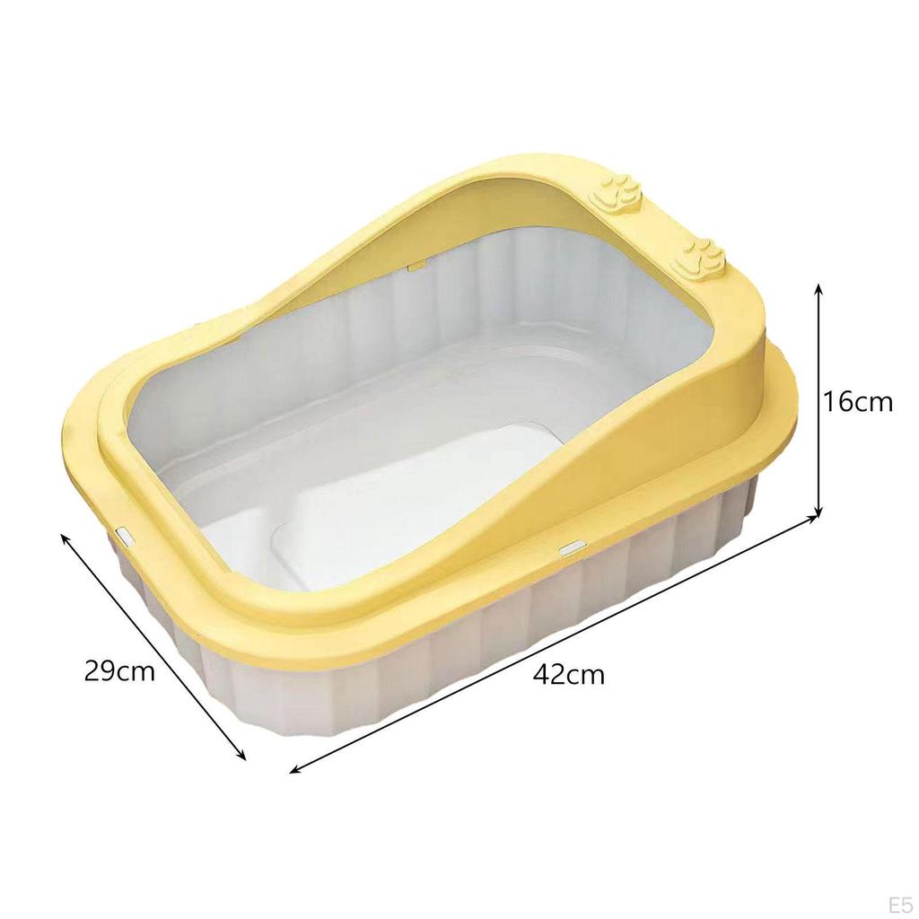 Ящик для кошачьего туалета, легко чистящаяся песочница для котят, ящик с открытым верхом для