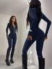 2024 Европейский и Американский Сексуальный Узкий Женский Комбинезон На Молнии