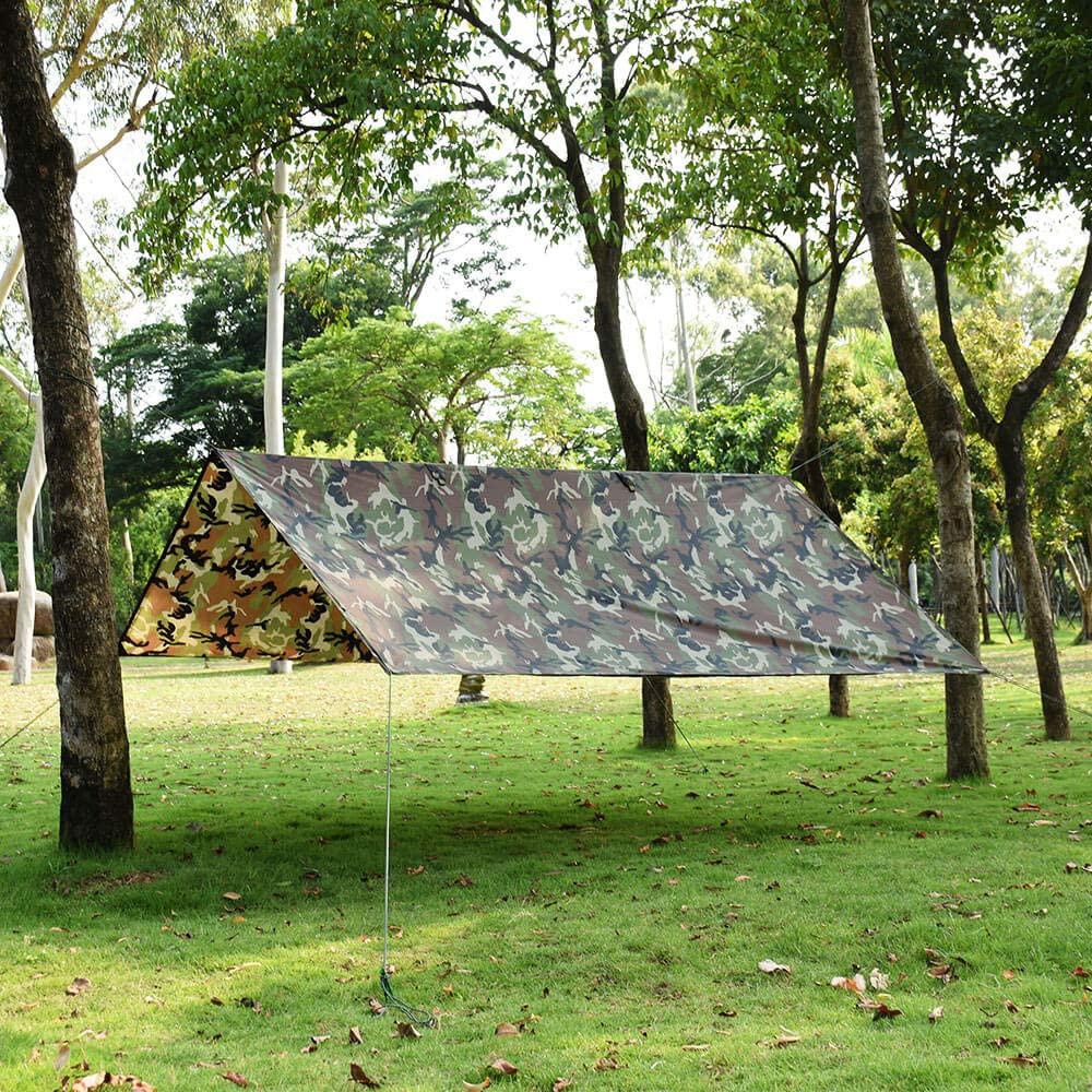 Kylebooker Camping Hammock Rain Fly 10 X 10 Feet, UV Protection and Waterproof, Camo Tent Tarps for Outdoor Adventure, Hiking