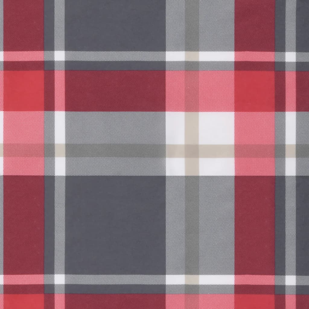 2 Piece Pallet Cushions Red Checkered Pattern Fabric