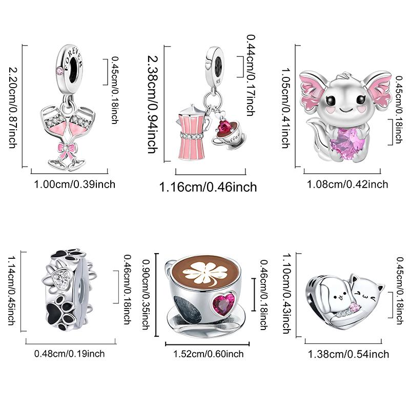 Новый медный разделитель-стрекоза, милые шармы-щенки, бусины-животные, подходят для изготовления браслетов своими руками, подарок персонализированных украшений