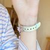 Cute litchi grain leather thin watch band for women for Apple Watch Series 12 11 10 SE1 2 3/Ultra4 3 2 1 38-49mm