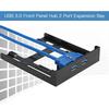 High Quality 2-Port USB 3.0 Front Panel Fits For 2.5 Inches Open Bay Space