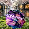Custom Name Personalized KPop Hunters Print Umbrella, Auto Open Close, 8‑Rib Sturdy Frame, Commute Camping Hiking Use, Birthday Gift