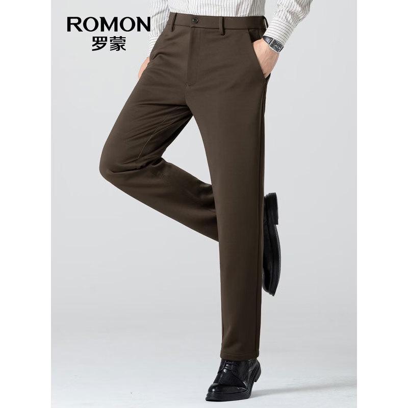 ROMON Мужские прямые повседневные деловые брюки 6K147A60