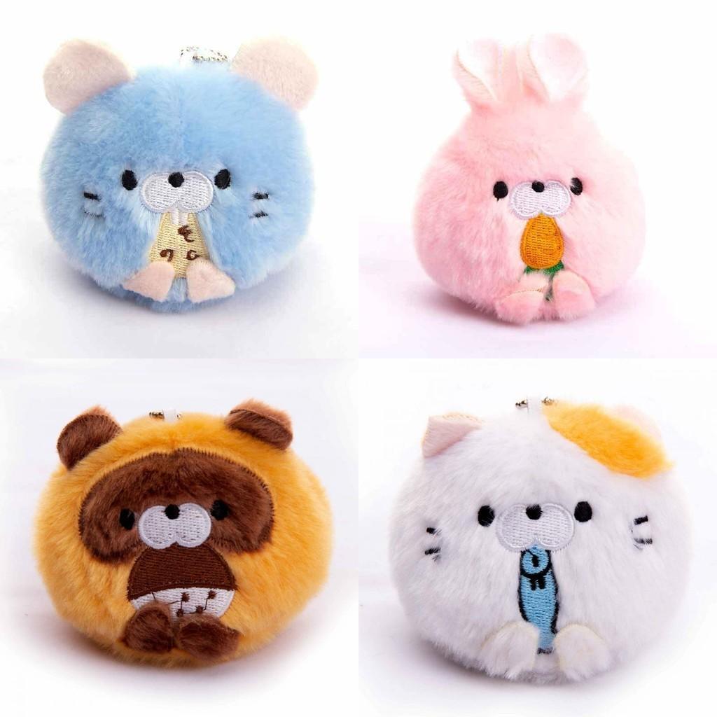 Cute Fluffy Cat Rabbit Plush Toy Stress Relief Hamster Raccoon Lili Cat Pendant Doll Wholesale Female