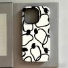 Clmj Black Love Art Phone Case for iPhone 17 16e 16 15 14 13 12 11 X XS XR 7 8 Air Pro Max Plus Luxury Double-layer Back Cover