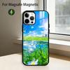 Цвет Frutiger Aero A-Art Чехол для телефона для iPhone17,16,15,14,13,12,11 Plus,Pro Магнитный для Magsafe Беспроводной зарядки