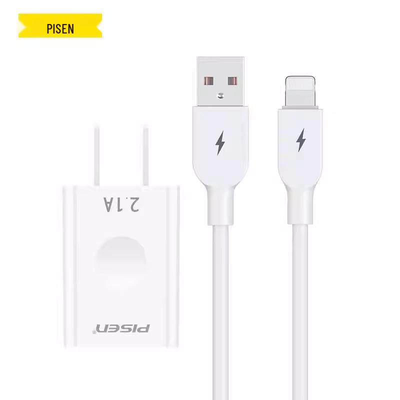 Быстрое зарядное устройство PISEN Type-C для телефонов Apple и Android, штекер USB 5V/2A