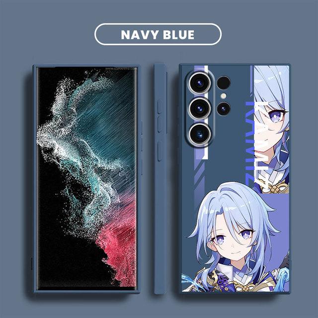 Genshin Impact Games Phone Case For Samsung Galaxy S22 S9 Plus S8 S20 Fe S21 5g S10e S10 S23 Ultra Square Liquid Cover Soft