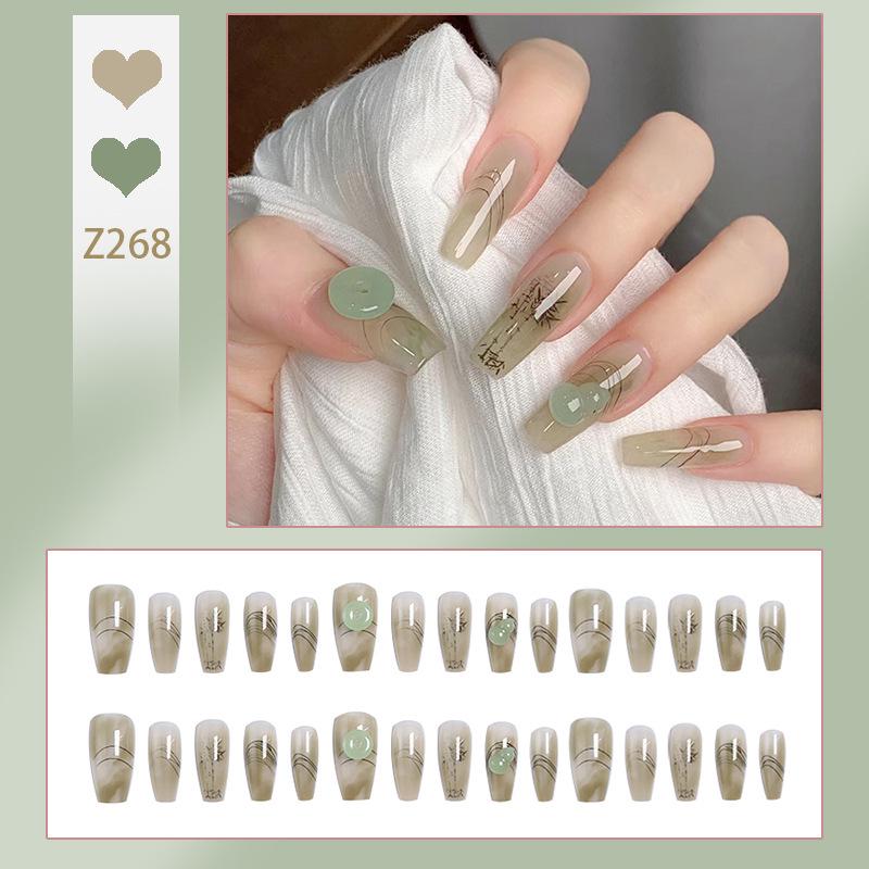 Роскошный прозрачный румянец, набор накладных ногтей «Розовый пузырь» с носимыми наклейками