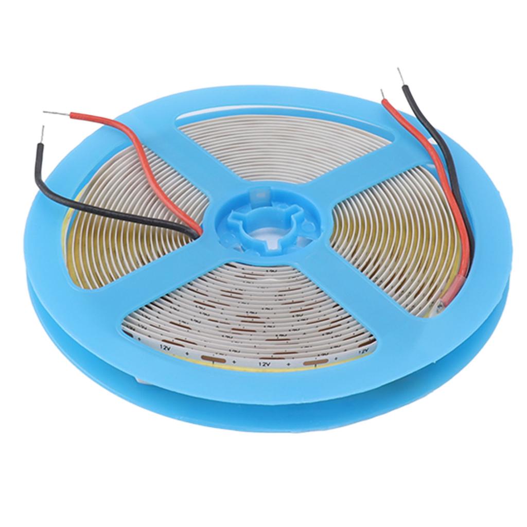 12V COB LED Гибкая лента с самоклеящейся основой 90 CRI Гибкая равномерная светодиодная лента 110 Лм 5 м 3000 К Теплый свет