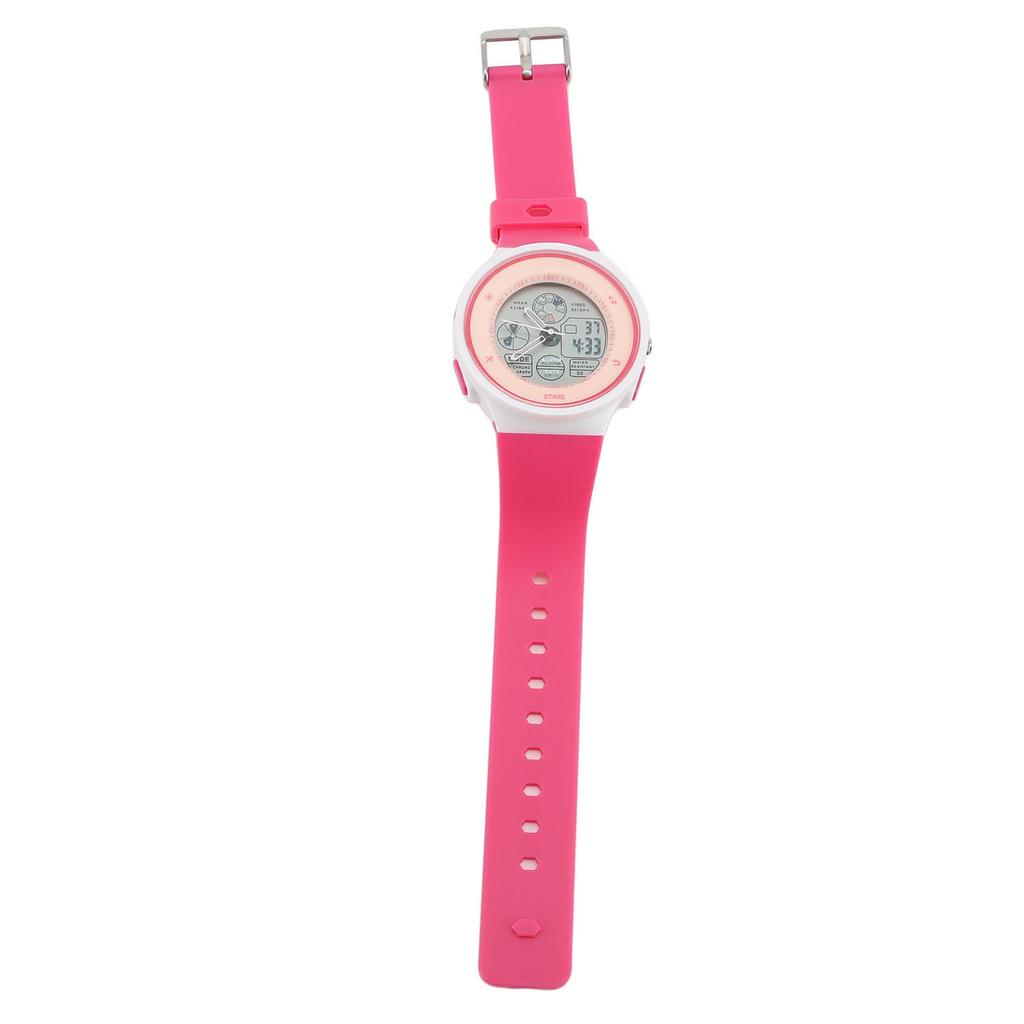 Подростковые часы Наручные Водонепроницаемые Цифровые Спортивные Аналоговые Часы с Секундомером Будильником Таймером Обратного Отсчета Двойной Дисплей