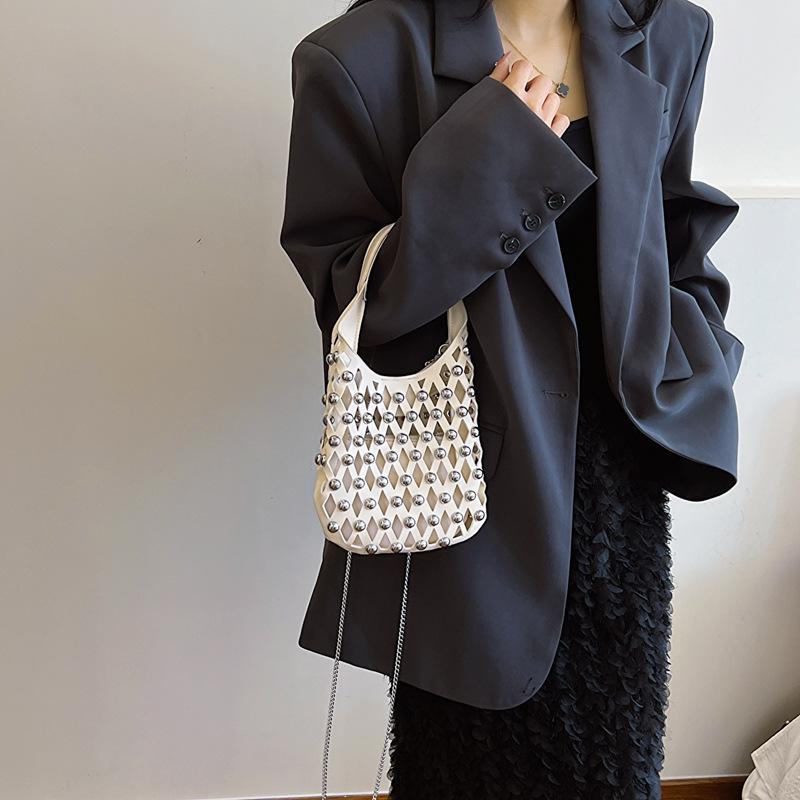 Полая сумка через плечо для женщин, маленькая сумка через плечо, пляжная сумка, модная