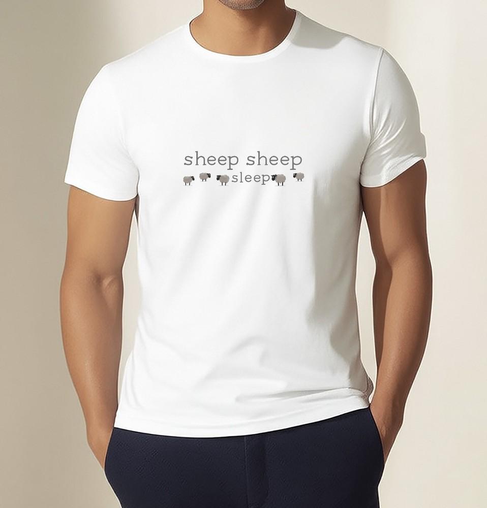 Sheep Sheep Sleep T-Shirt Minimalist Typography amp; Icons Graphic Tee Unisex Shirt Unisex T-Shirt