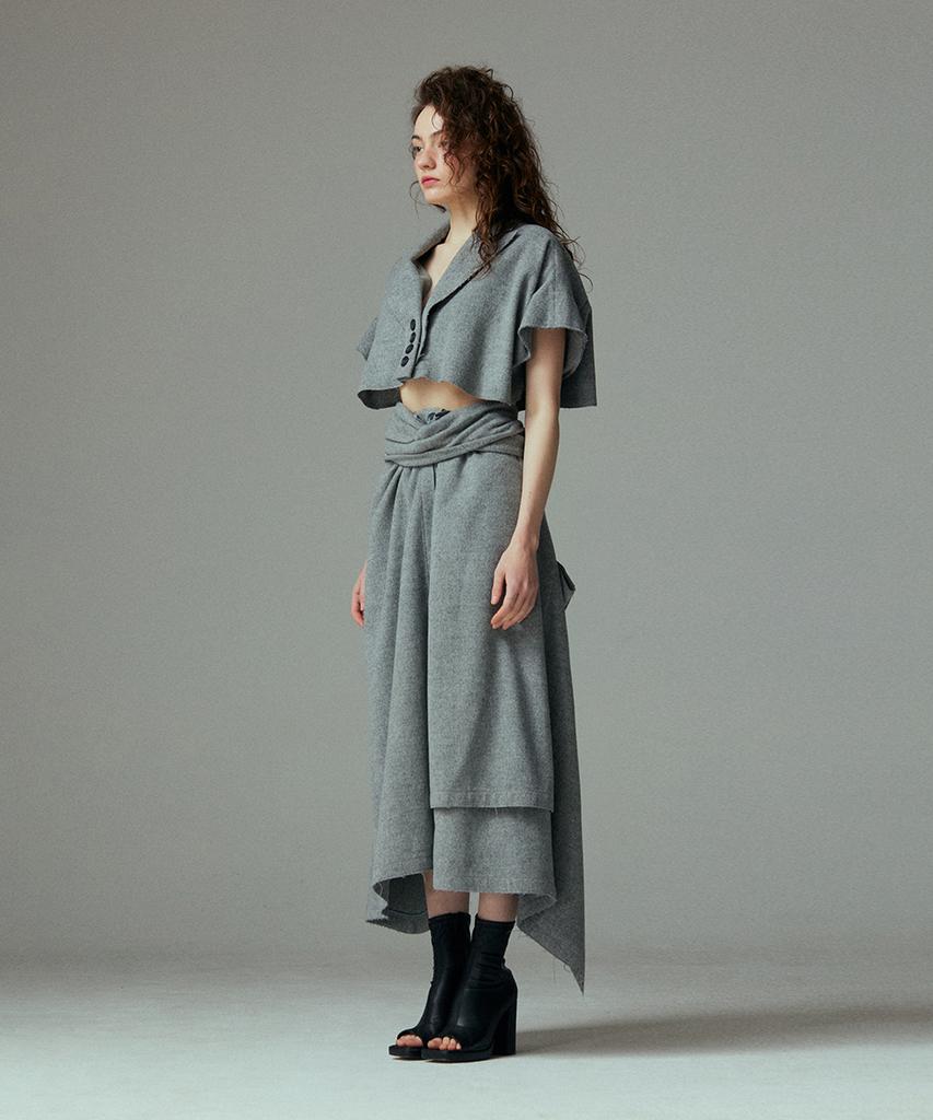 Meuameu Unbalance Tied Skirt