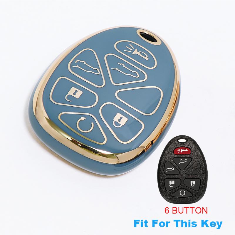 Чехол для ключа-брелока для GMC Acadia 2007-2016 Yukon XL/Chevy Suburban Tahoe Traverse для Cadillac Escalade SRX для Buick Enclave
