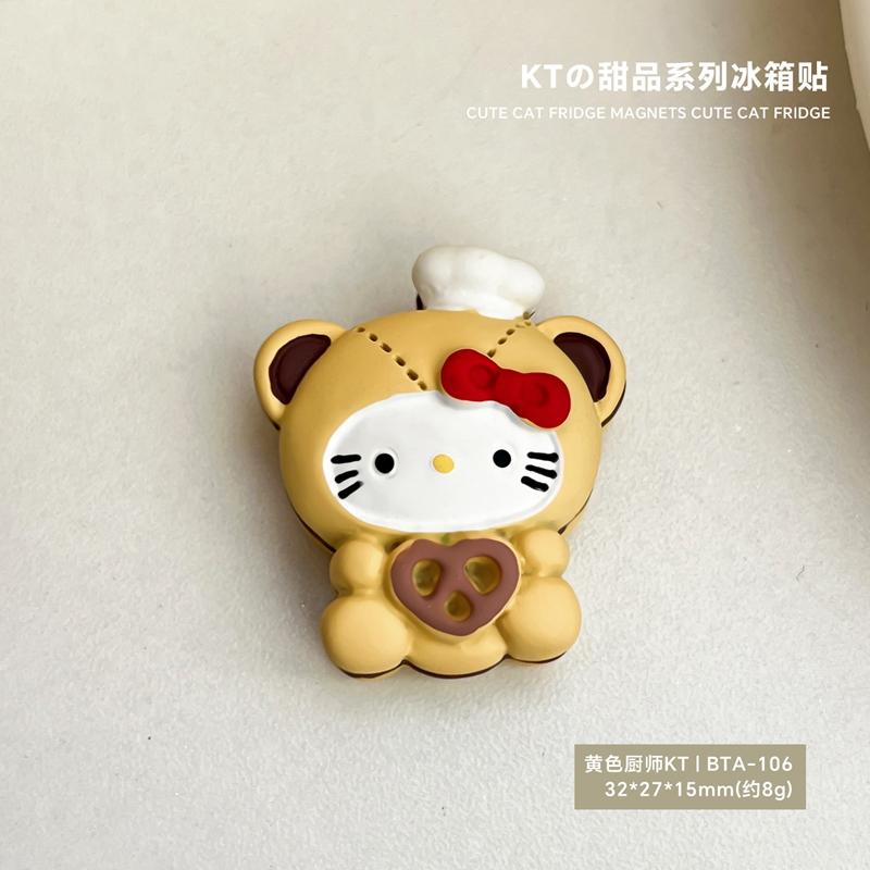 Мультяшные магниты на холодильник Hello Kitty Наклейки Декорации для кухни Милый кот KT Магниты на холодильник Декор Аниме Бытовые принадлежности