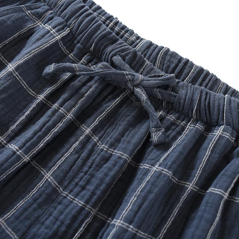 Летние мужские легкие хлопковые пижамные шорты: Дышащий, Свободный крой, Большой размер, Для ношения в помещении/на улице