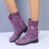 Woolen Boots  New Autumn and Winter Retro Foreign Trade 35-43 Plus Size Women's Leather Boots
