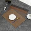 Placemat Faux Leather High Elastic Easy Soft Touch To Clean Heat-Insulated