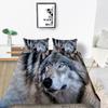 2023 New Style 3D Wolf Printed Single King Size Luxury Duvet Cover Set with Bedding Pillow Home Textiles Duvet Cover Sets