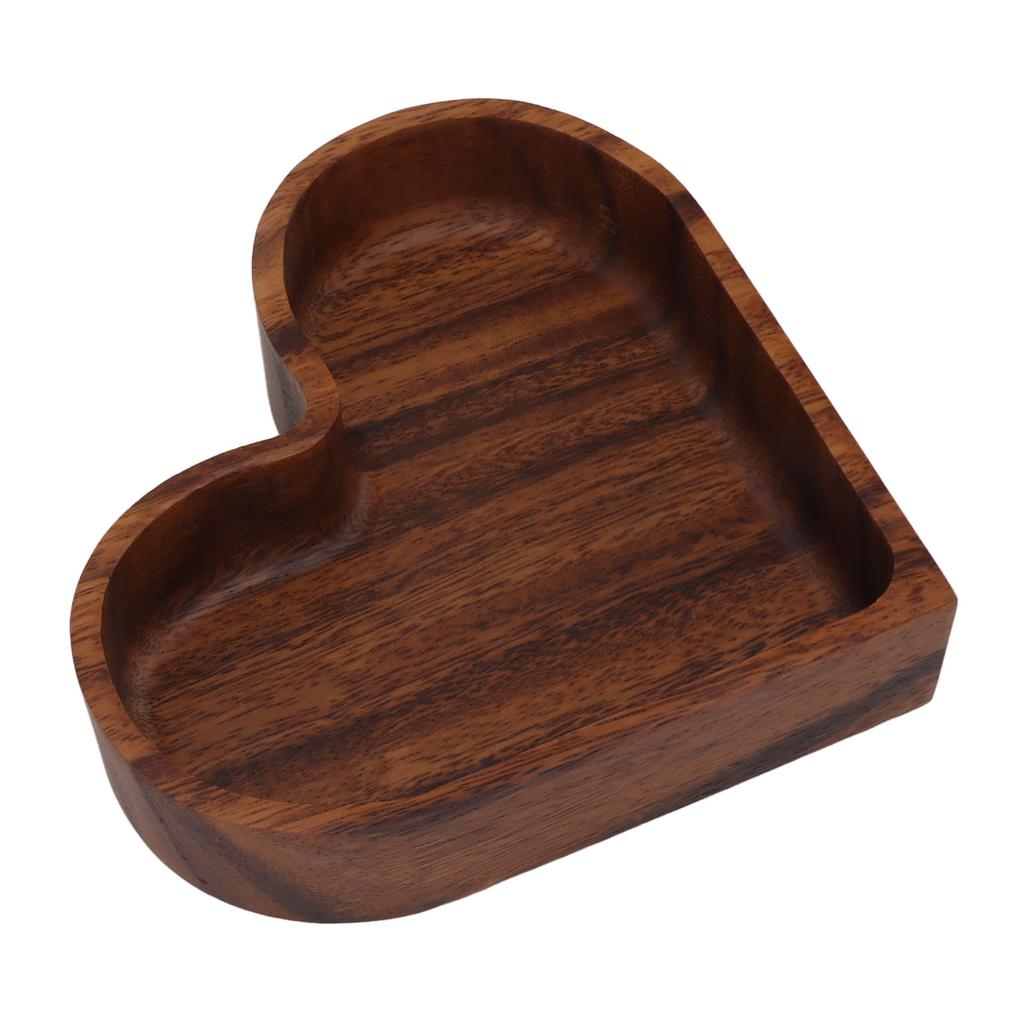 Walnut Fruit Plate Smooth Textured Elegant Wood Serving Tray for Snack Fruit Nut Kitchen Utensils