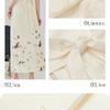 Summer Butterfly Flower Print A-Line High Waist Pleated Skirt