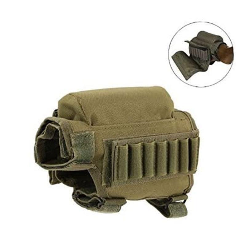 Adjustable Outdoor Tactical Buttstock Bullet Bag Military Airsoft Rifle Cartridges Accessories Bag Hunting Gun Bullet Pouches