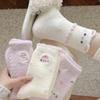 Autumn and Winter Cute Socks, Women's Mid-calf Socks, Thickened and Fleece, Warm Cartoon Cute Three-dimensional Cat Plush Socks, Sleep Socks