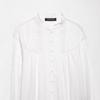 Spring 2026 Lace Trim Ruffle Shirt - European & American Style