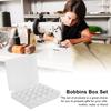 25pcs White And Black Bobbin Thread Kit Polyester Embroidery Bobbins  For Embroidery Machines