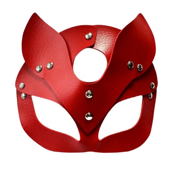 Маска лисы Yousheng Маскарадная из искусственной кожи Регулируемые Полные Маски на Лицо для Косплея, Хэллоуин-вечеринок, Панк-готический Костюмный Аксессуар для Ролевых Игр