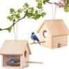 Adzu Birdhouse Acrylic Bird Outdoor Bird Wooden Hanging Bird Watching of Birdhouse, Birdcage, Feeder, Observation, Birdhouse, (Set 2, Medium)