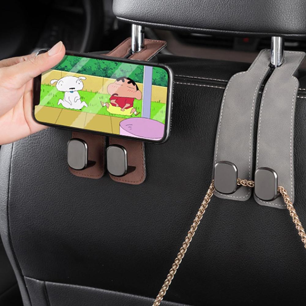 Car seat double hook black 2pcs