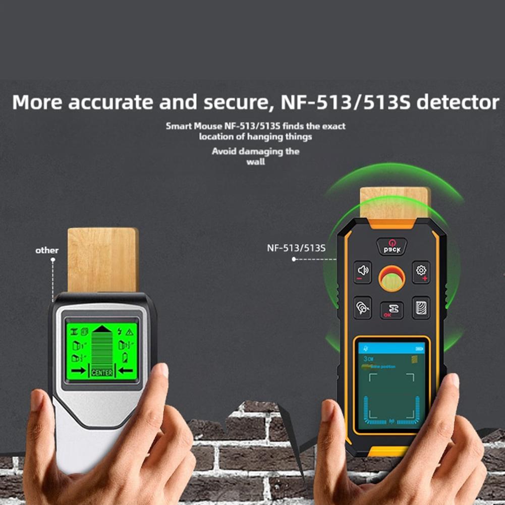 NF-513 Metal Wall Scanner AC Live Cable Wires Metal Wood Stud Find With Positioning Hole Wall
