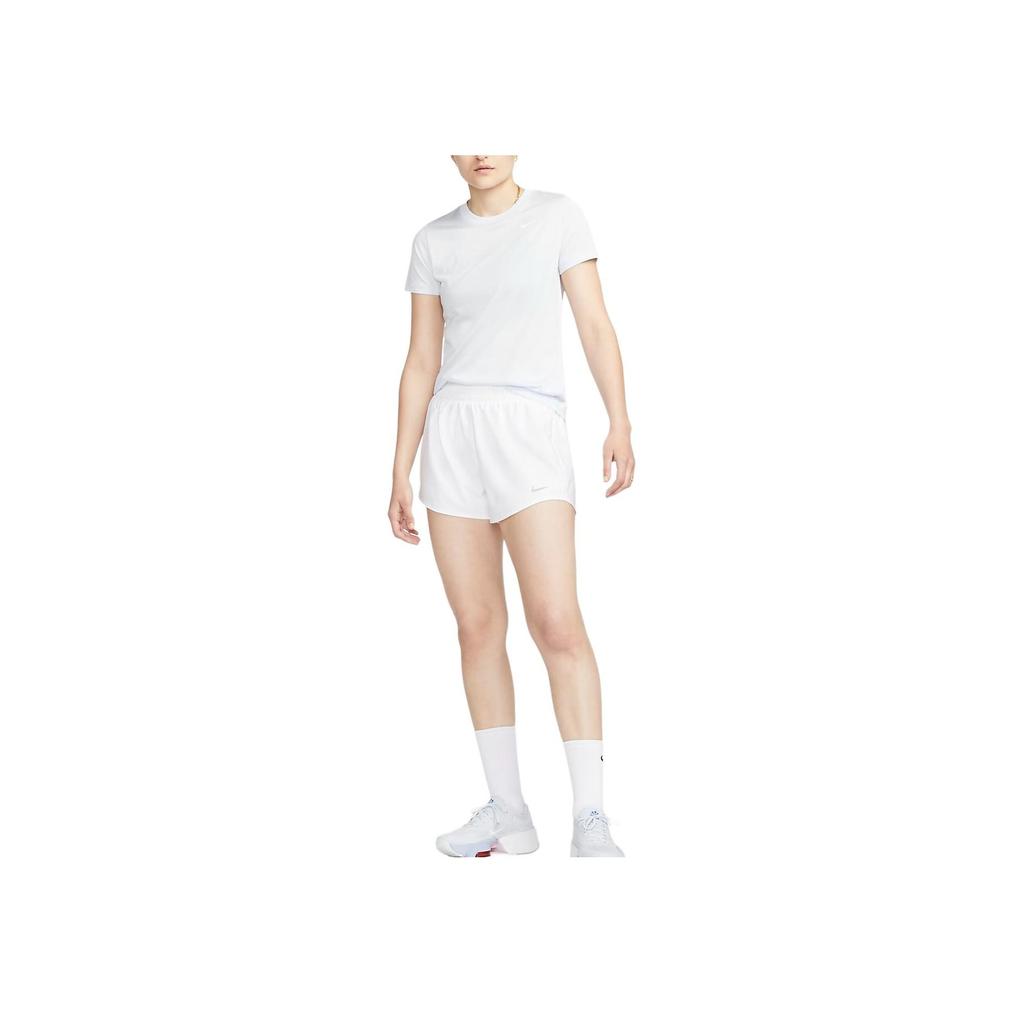 Nike Dri-Fit One однотонные эластичные быстросохнущие повседневные спортивные шорты женские шорты белые DX6015-100