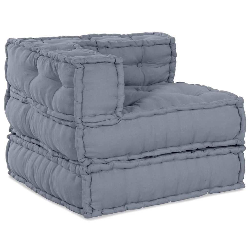 Modular Sofa Set 4 pcs Grey Fabric