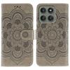 For Motorola Edge 60 Pro 5G Case PU Leather Mandala Imprinted Design Wallet Phone Cover