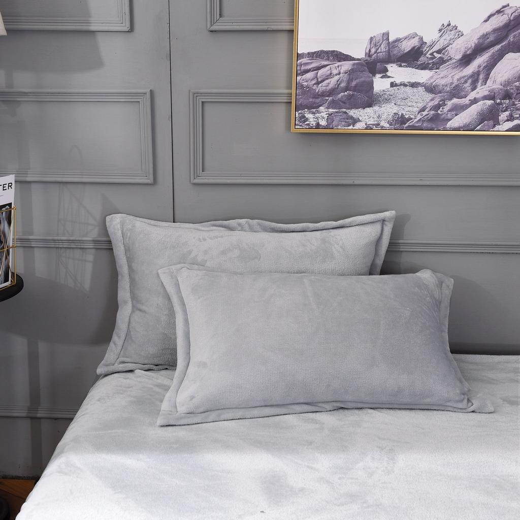 Наволочка однотонная плотная фланелевая наволочка коралловый флис двойной основной комплект наволочка коралловый флис