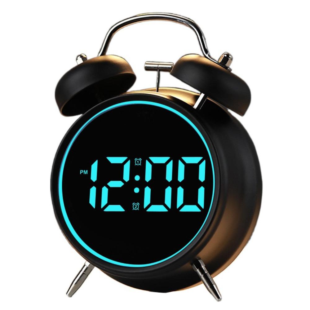 Extra Large Sound LED Electronic Clock Multifunctional Simple Number Display Smart Alarm Clock Non-Ticking Night Light