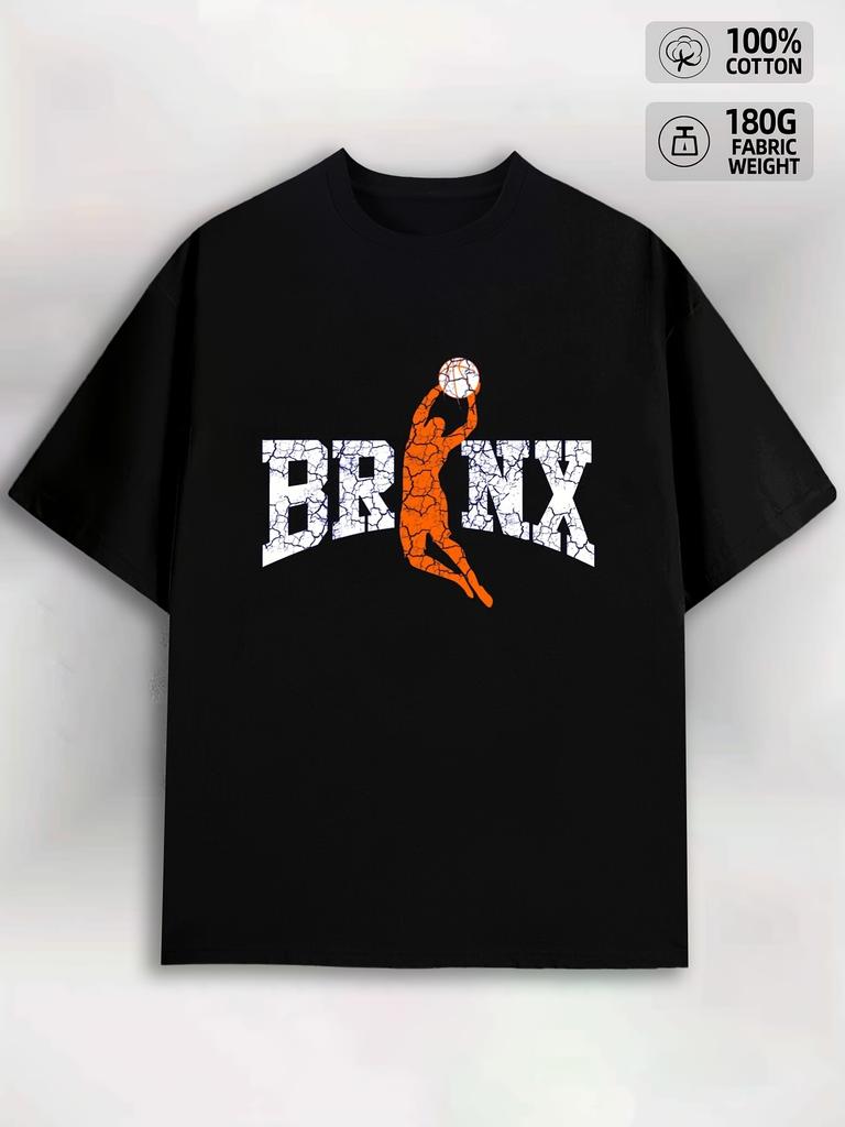 Brax Basketball Tee Comfort Colors T-Shirt Graphic Tees for Men 180G 100% Affordable Gifts Graphic T-Shirts Black for Summer Casua