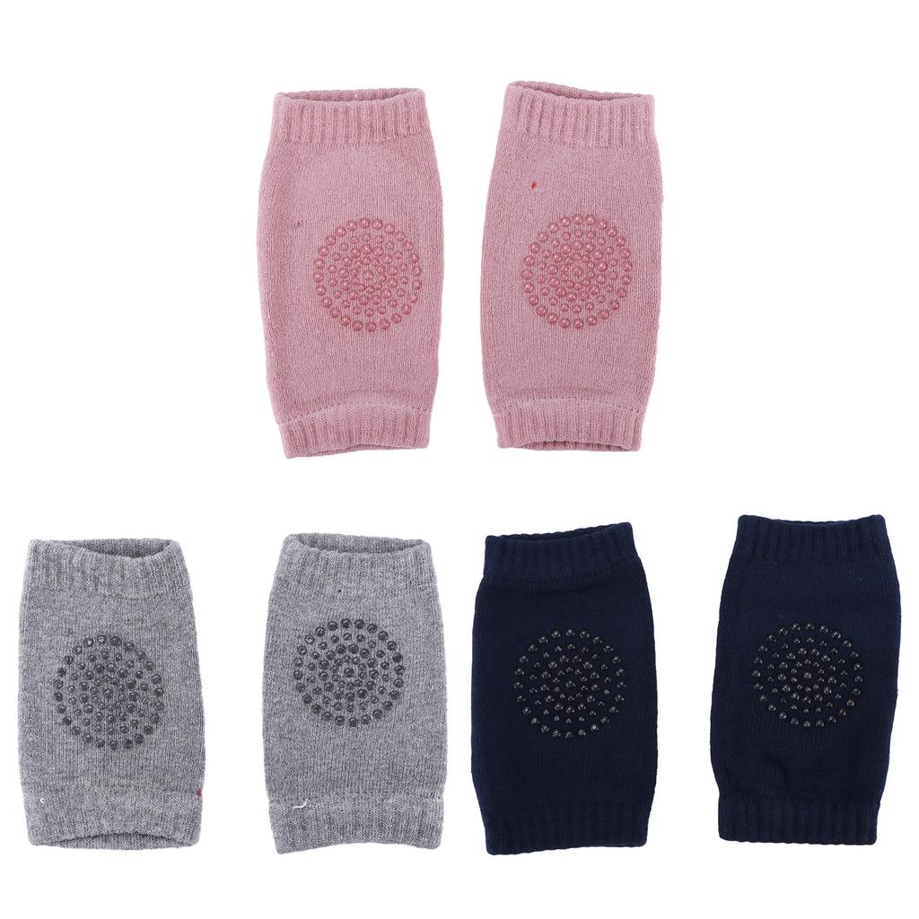 3 пары детских наколенников из гребенного хлопка, унисекс, для ползания младенцев, противоскользящие наколенники-протекторы