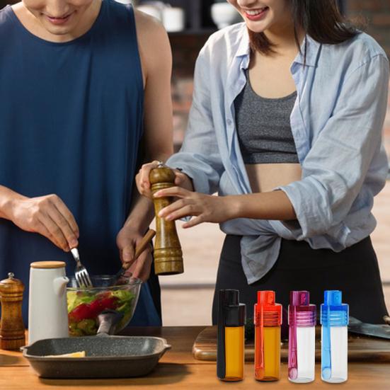 Набор из 10 стеклянных бутылок с ложкой, маленькие портативные стеклянные флаконы с 10 шт., карманная воронка, коробка для приправ для путешествий, кемпинга, улицы