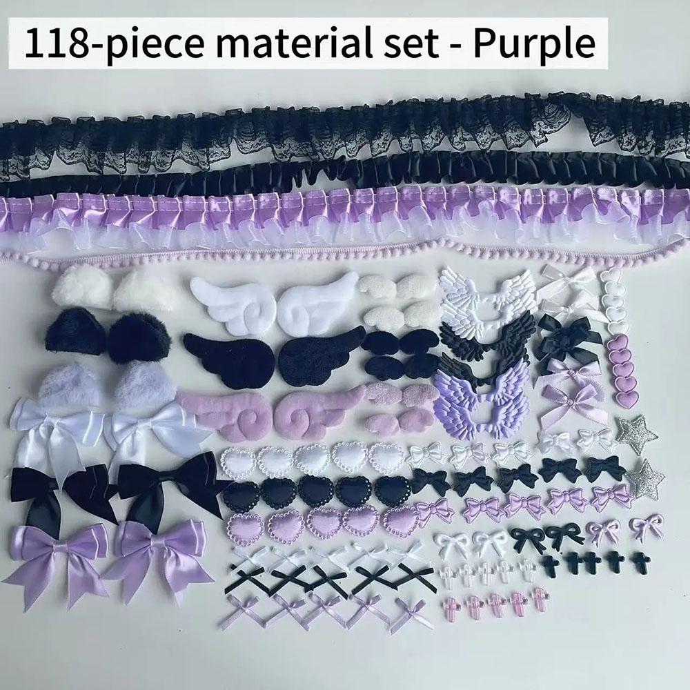 Мультяшное Крыло Бант Звезда Чехол для Карты Украшение Сладкие DIY Ручная Работа Заколки Аксессуары Подарок Плюшевый DIY Набор Вспомогательных Материалов