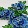 3Pcs/Set Peony Flower Gold Wire Edging Embroidery Patches Applique Patch DIY Sewing Fabric Apparel Accessories