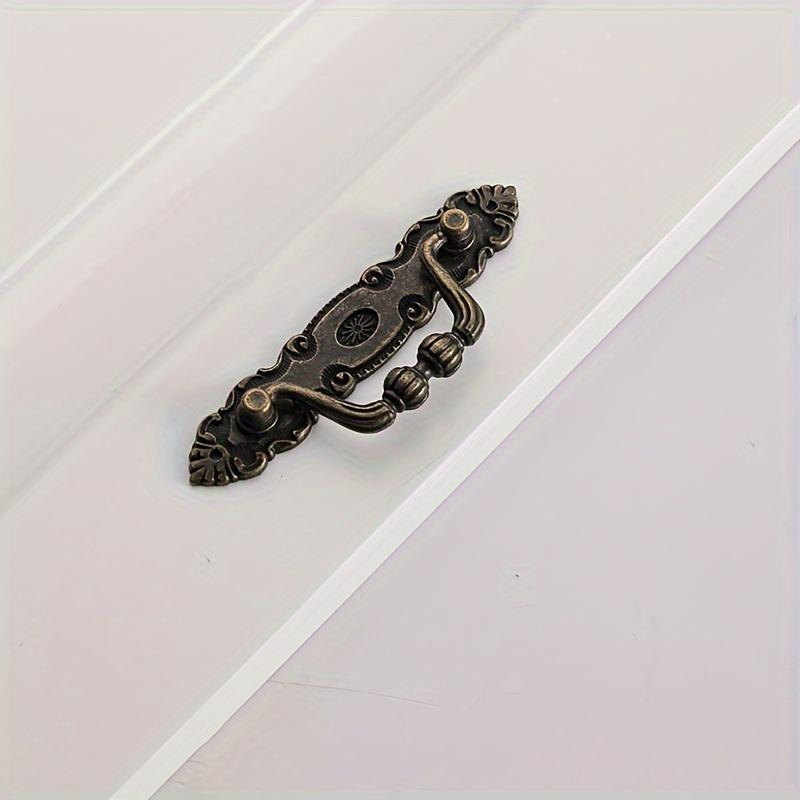 4 шт. Винтажные бронзовые ручки с подъемным кольцом для комода, ручки для туалетного столика, ручки для ящиков из цинкового сплава Art Base